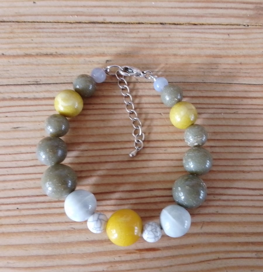 Handmade beaded bracelet.