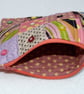 Purse with Button Embellishment. Zipped and Lined. Pieced Patchwork . Pinks. - Image 4