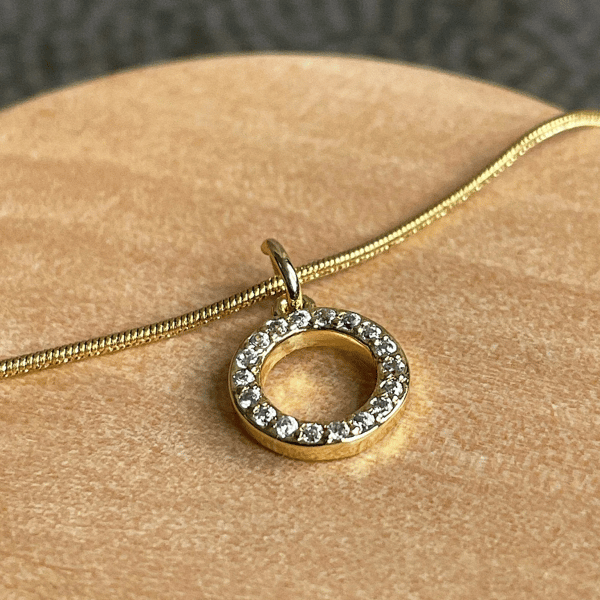 Minimal gold chain necklace with pendant, pendant necklace, gift for her