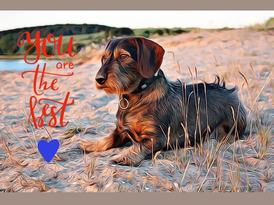 You Are The Best Dachshund Card A5