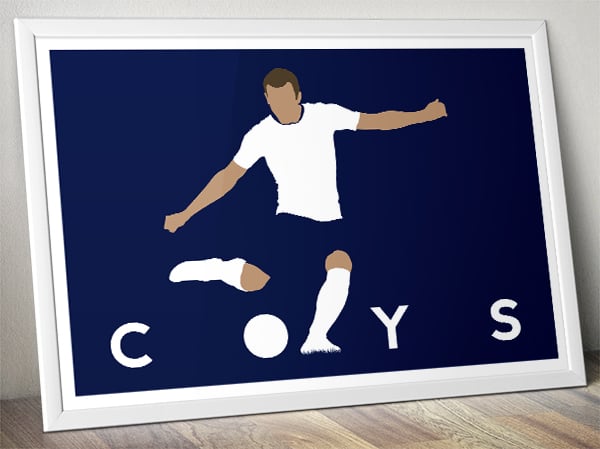 Football Poster - Harry Kane - COYS - Come On You Spurs - Tottenham Hotspur