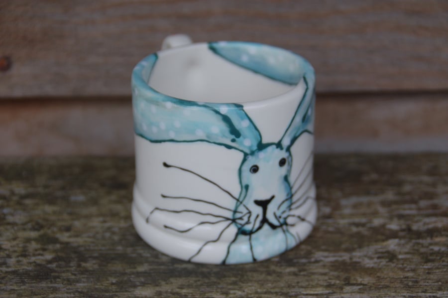 blue hare childs mug