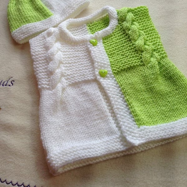 Knitting pattern for Baby, Toddler sleeveless cardigan