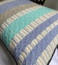 Patsy Cushion: Coastal Sea Blues. Handwoven in Wales - Image 2