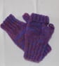 Hand Knitted Mohair Mix Fingerless Gloves - Image 1