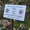 Christmas Memorial Stake Grave Plaque Remembrance Tree Marker Cremation plaque