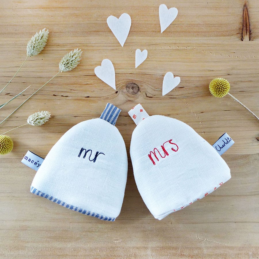 Mr and Mrs Egg Cosies
