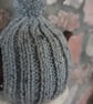 Small Tea Cosy for 2 Cup Tea Pot, Grey Tweed, Hand Knitted - Image 4