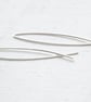 Handmade 925 Sterling Silver Large Arc Threader Earrings  - Image 3