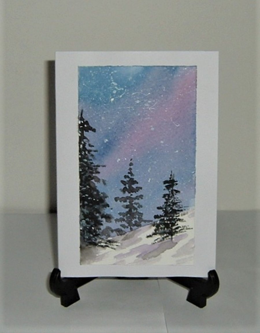 hand painted landscaper watercolour greetings card ( Ref f 883 )