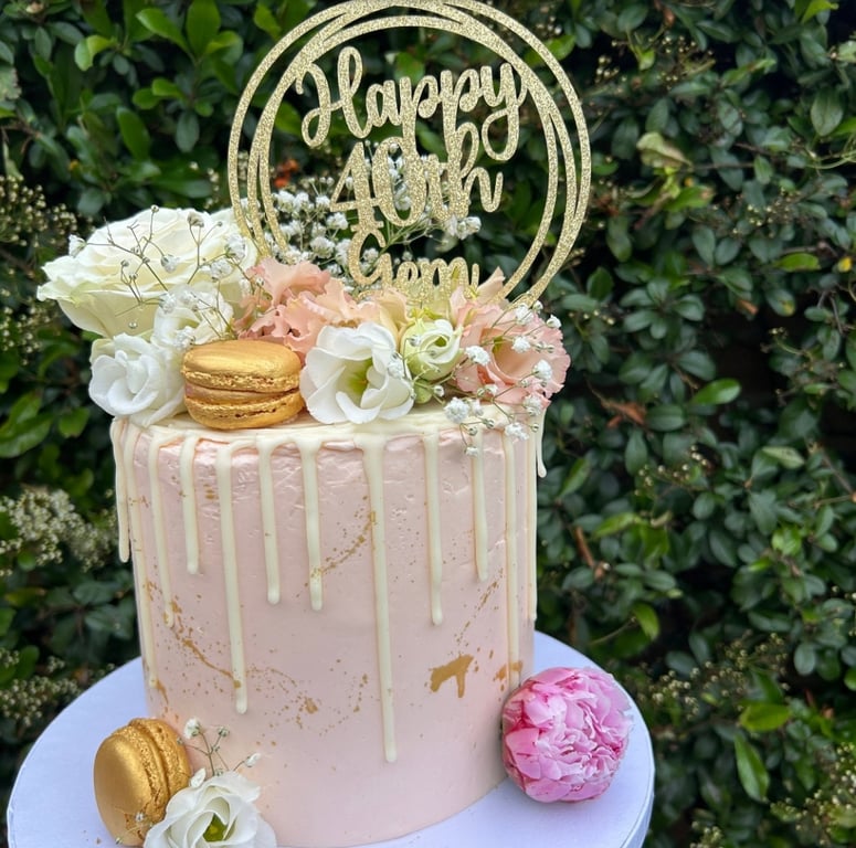 40th Birthday Cake Topper, 40th Cake Topper, Custom Cake Topper, 40th Cake Decor