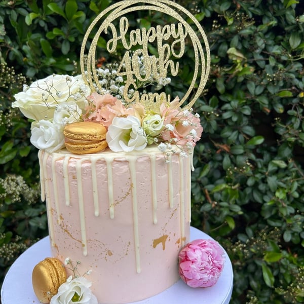 40th Birthday Cake Topper, 40th Cake Topper, Custom Cake Topper, 40th Cake Decor