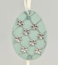 Easter egg decoration - hanging jewelled egg, handmade - Image 1