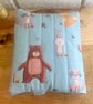 Nappy and Wipes Clutch Bag - Duck Egg Blue Woodland Animals - Image 7