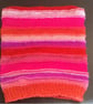 Pink and Red Striped Beanie Hat  - Image 2