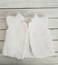 Cosy white Gilet 1-2 years - Image 1