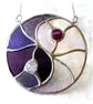 Yin Yang Suncatcher Stained Glass Handmade Purple 025 - Image 4