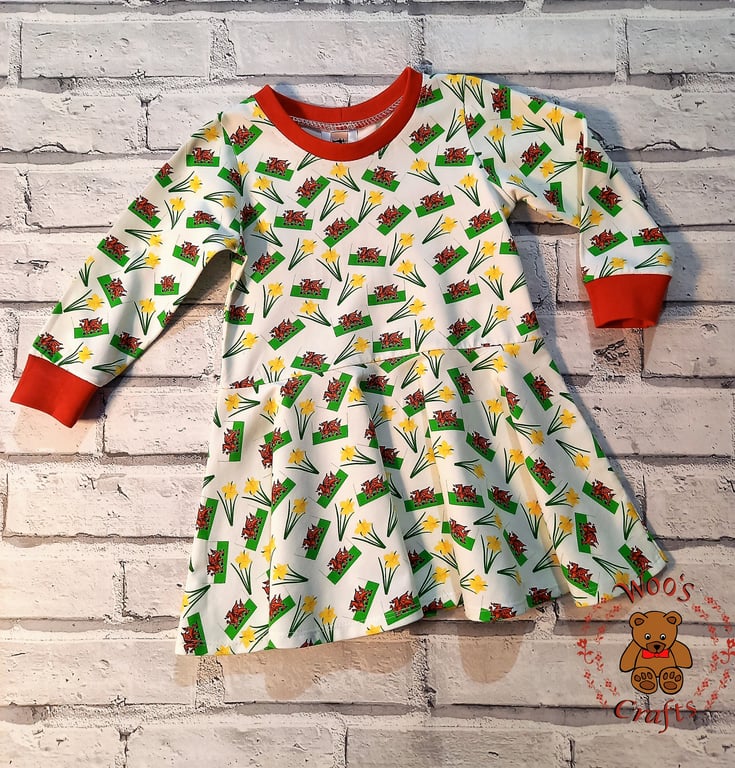 Girls unique modern Welsh Dress