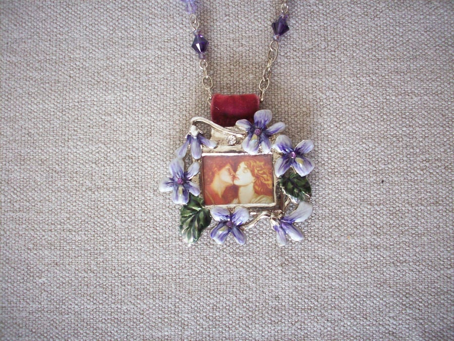 Dante Gabriel Rossetti 'Dante's Dream' Art Necklace