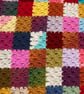 Unique Multi Coloured Patchwork Crocheted Baby Blanket - Image 4
