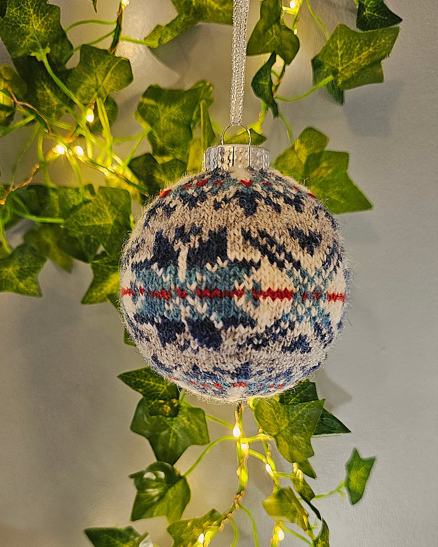 Fair Isle Christmas Bauble