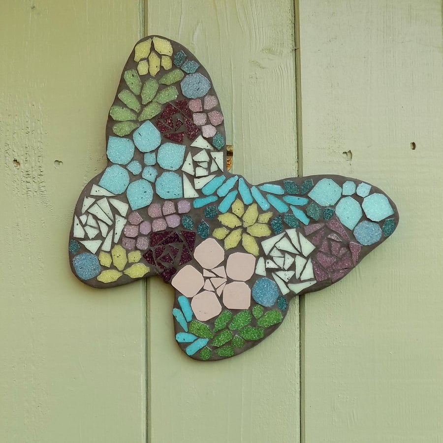 Succulents Mosaic Hanging Butterfly Garden Decoration