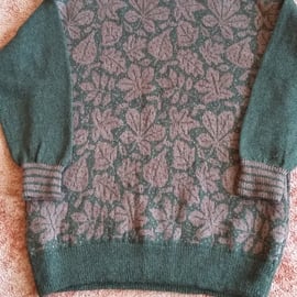 Green Autumn Leaves Jumper