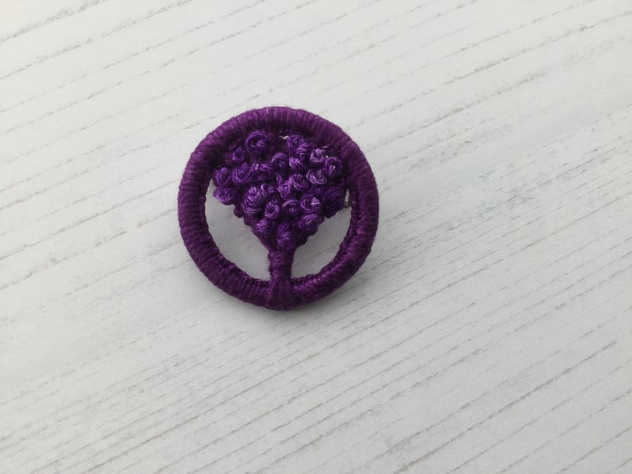 Dorset Button Tree of Life in Purple 