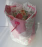  Bucket Bag, Cotton Fabric, Hexagonal Patchwork - Image 2