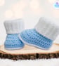 Blue crochet plush bunny soft toy, or bunny and boots set. UKCA tested. - Image 10