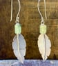 Sterling Silver Feathers & Prehnite Earrings - Image 6