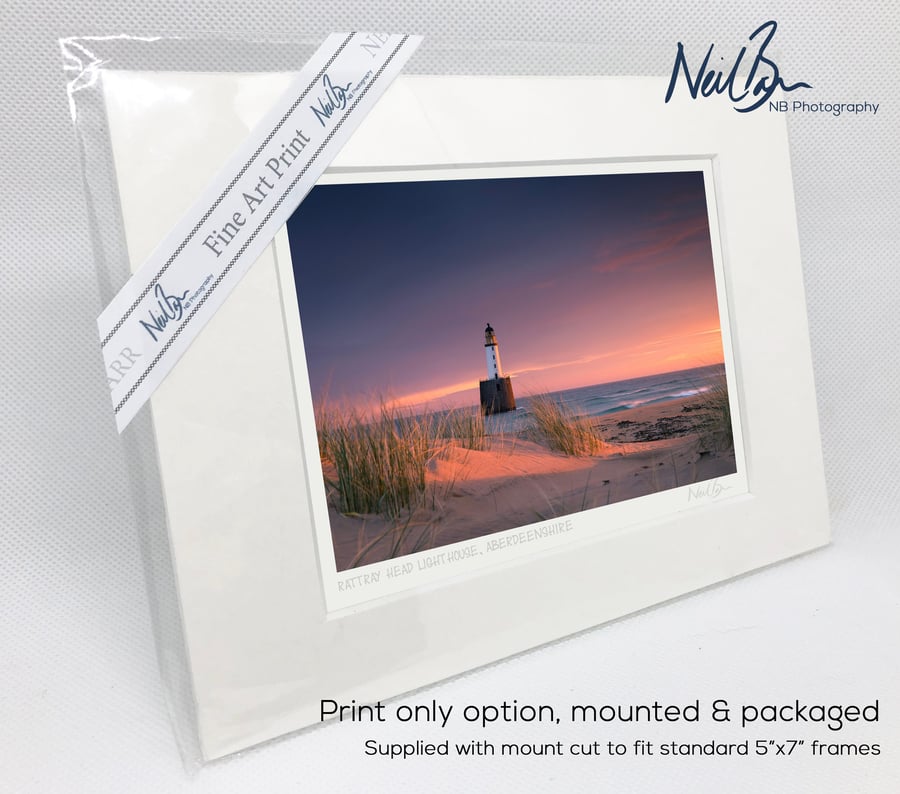 Rattray Head Lighthouse Aberdeenshire Scotland - A6 (7" x 5") Unframed Print