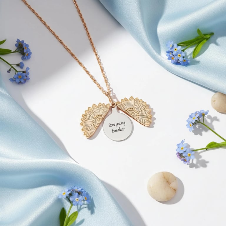 You Are My Sunshine Necklace, Sunflower Necklace, Sunshine Necklace 