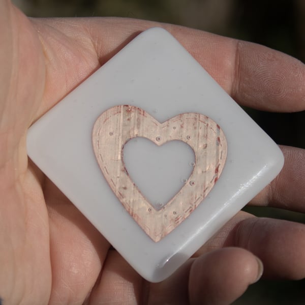 Pocket Love Token - Hollow Copper Heart 5006