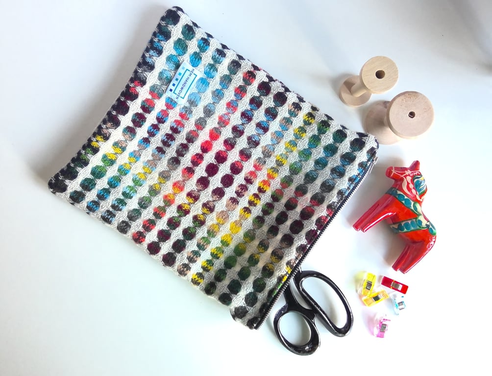 Staithes Paintbox Handwoven Zipped Pouch