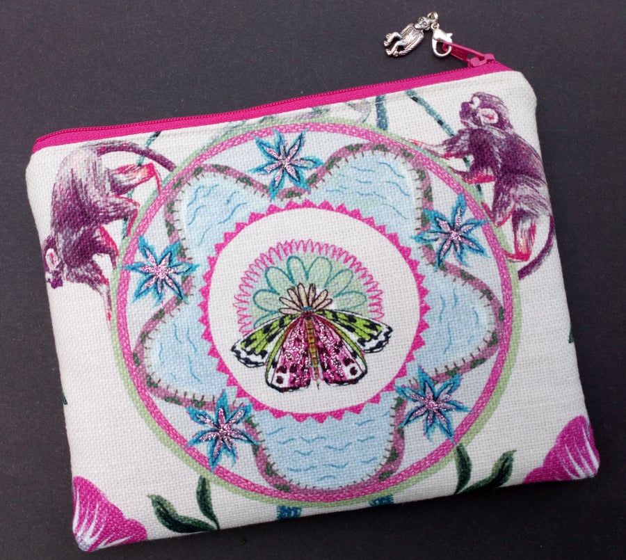 Butterfly and monkey make up bag 134E