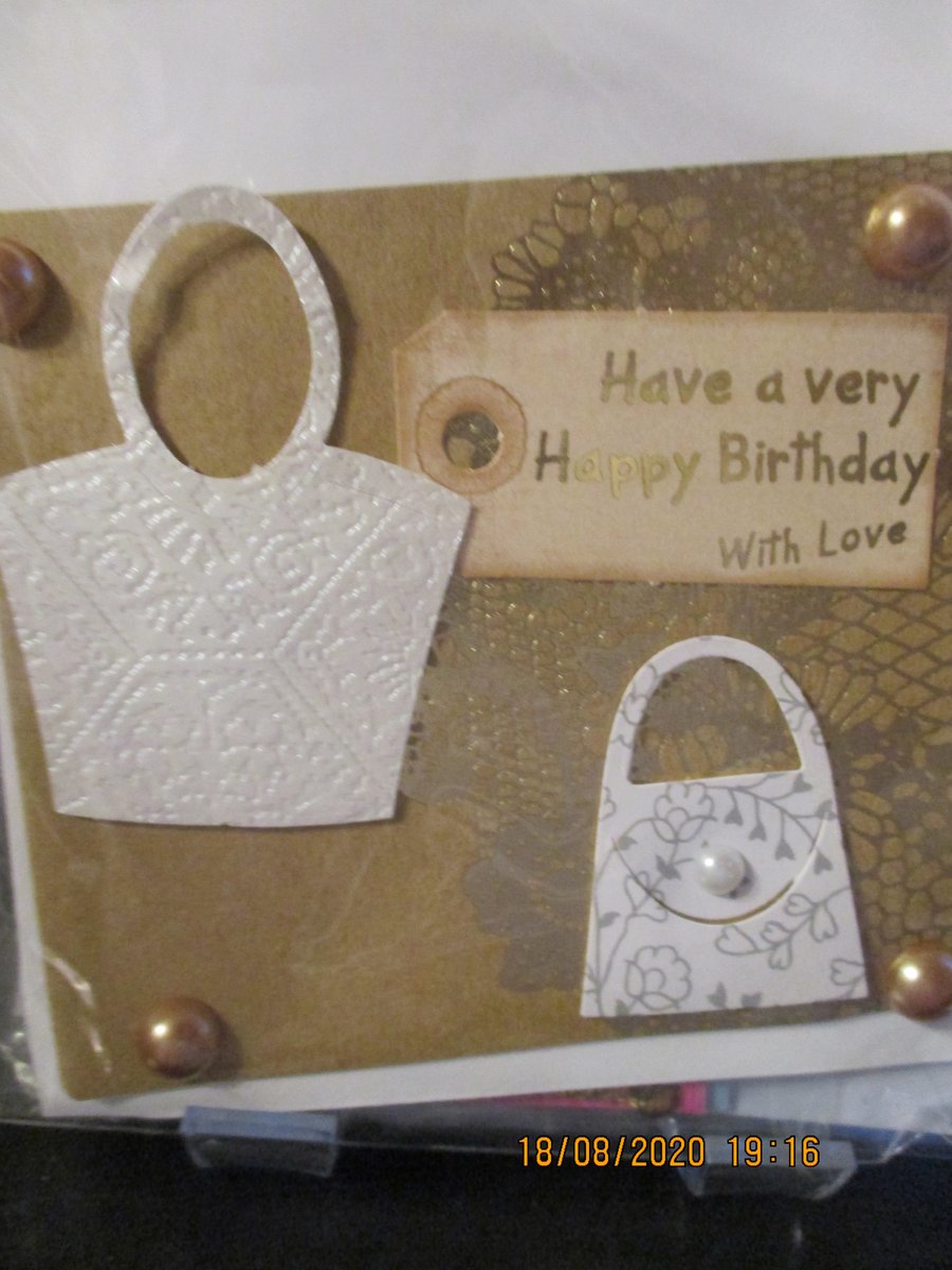 Have a Lovely Birthday With Love Handbags Card