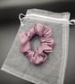 Handmade Dusky Pink Rose Satin Mini Scrunchie – Hair Accessory - Image 5