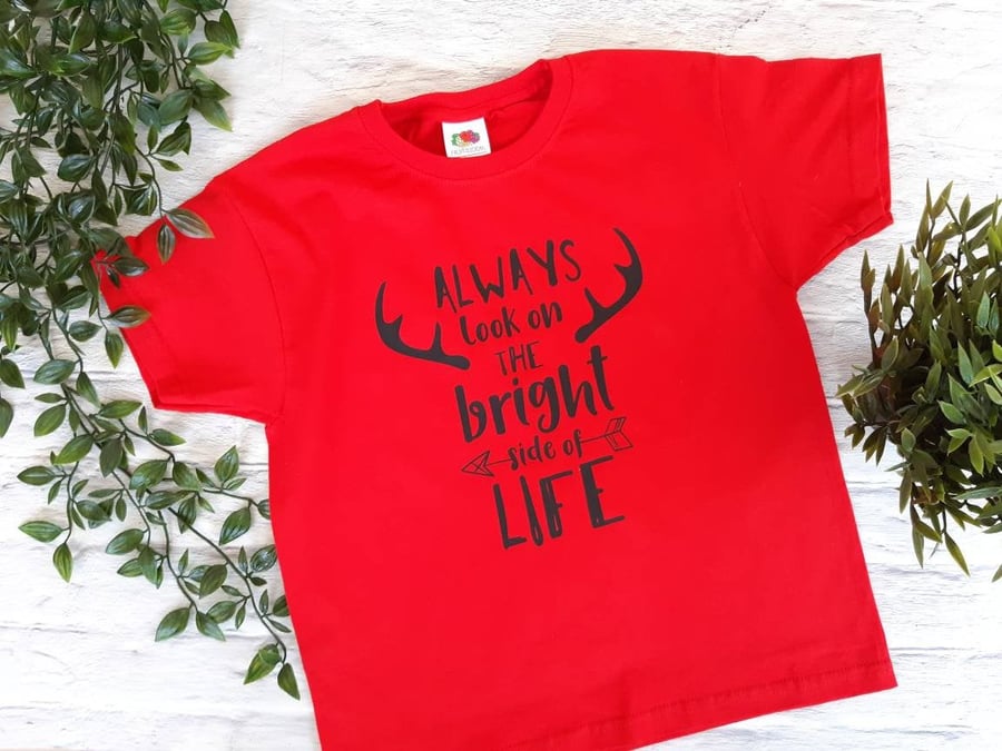 Children's t-shirt, 5-6yrs, children's clothes, Always look on the bright side