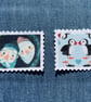 Fabric Postage Stamps - Fishermen & Seagulls  - Image 4