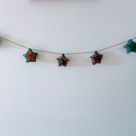 Christmas star bunting garland - multicolour