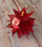  Geometric Star Bauble - Red and Gold