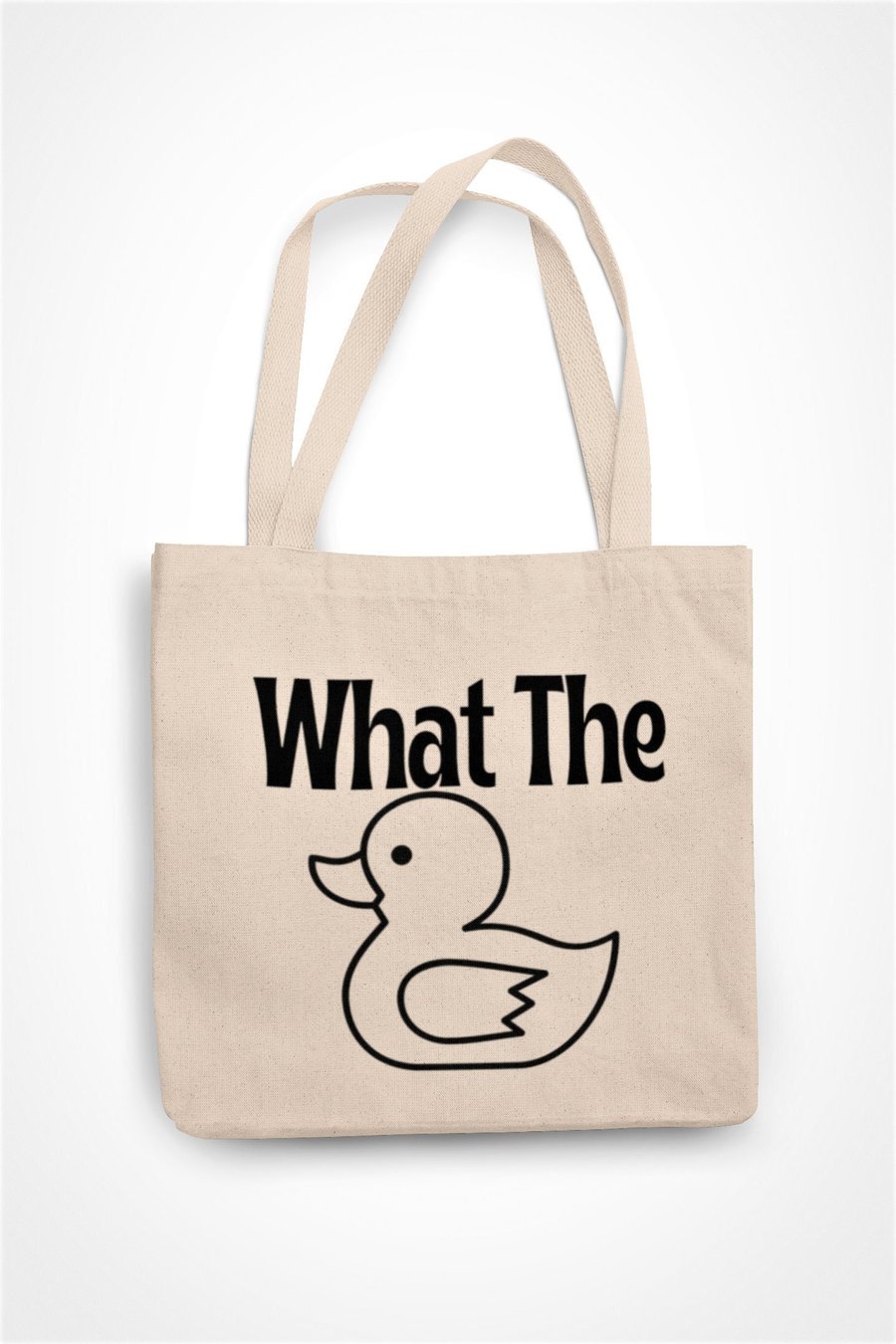 What The Duck Tote Bag Funny Non Swearing Novelty Pun Shopping Bag Joke 
