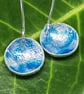 Fine silver and enamel earrings 
