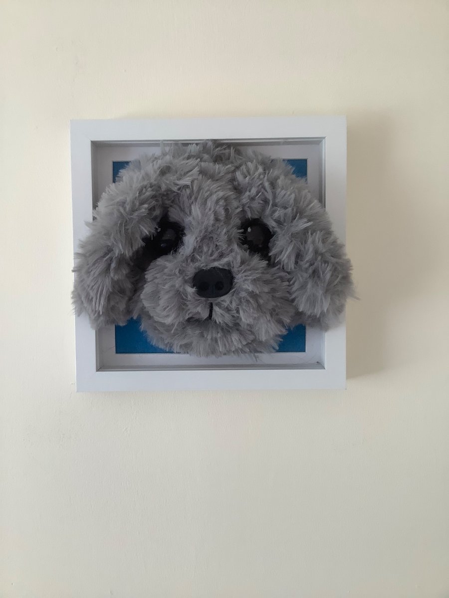 Needle Felted Puppy in Frame