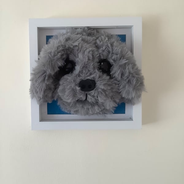 Needle Felted Puppy in Frame