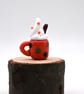 small glass hot drink with cream - Image 3