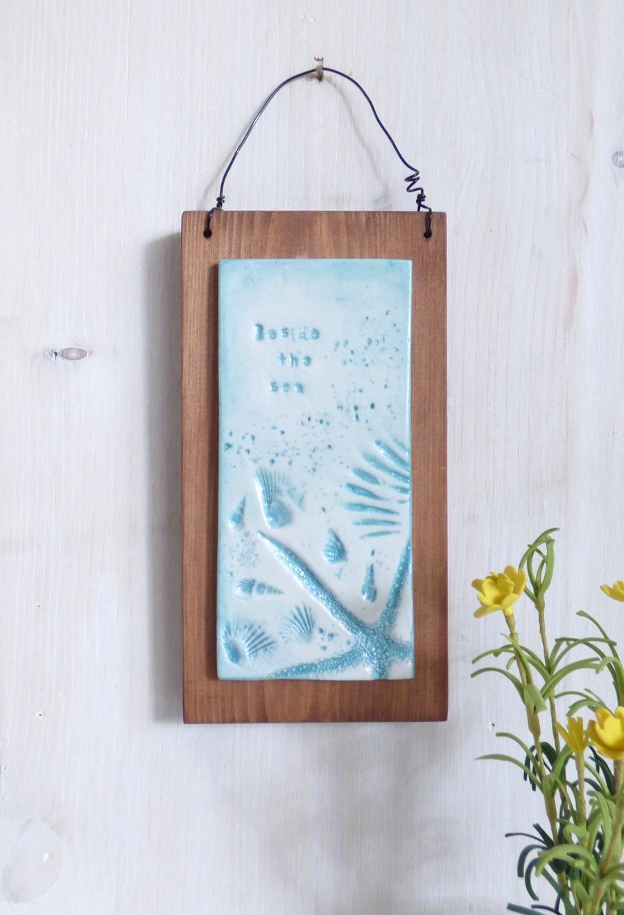'Beside the sea' Textured Clay Wall Hanging