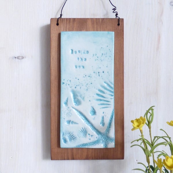 'Beside the sea' Textured Clay Wall Hanging