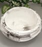 White and Brown Marble Effect Twisted Edge Decorative Bowl – Handmade Home Decor - Image 5